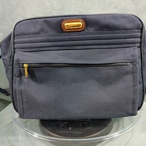 Jaguar Navy Blue Canvas Messenger Bag Crossbody Travel Carry On Trolley Sleeve
